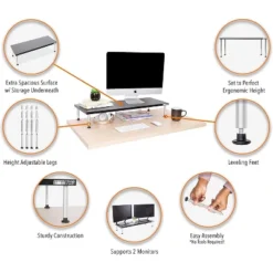 Titan Monitor Stand – 31.25” Height Adjustable Monitor Riser And Desk Shelf– Black – Stand Steady 9 Titan Monitor Stand – 31.25” Height Adjustable Monitor Riser And Desk Shelf– Black – Stand Steady -Homcom Store GUEST 0069a6f6 9ece 49fc 8247 4df5729d6747