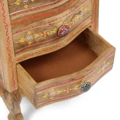 Ailey Handcrafted Boho Mango Wood 3 Drawer Nightstand Natural - Christopher Knight Home -Homcom Store GUEST 007c4793 83ee 494e b631 fa0f2186af6c