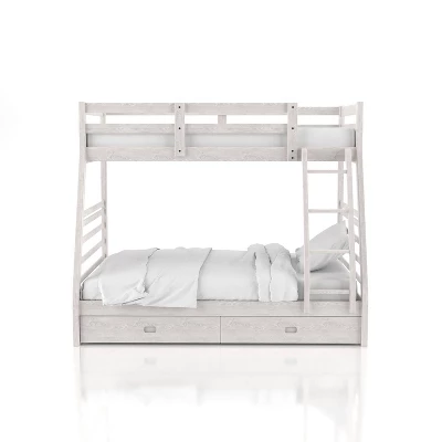 HOMES: Inside + Out Twin Over Full Kids' Emma Bunk Bed Wire Brushed White - IoHOMES 2 HOMES: Inside + Out Twin Over Full Kids' Emma Bunk Bed Wire Brushed White - IoHOMES - Image 2