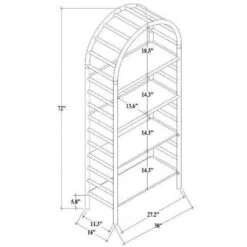 72" Holladay Curved Wooden Bookcase - Threshold™ Designed With Studio McGee -Homcom Store GUEST 02d306c2 b728 424b 85ec e8a3f4144d26