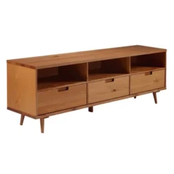 Cara 3 Drawer Mid-Century Modern 3 Drawer TV Stand For TVs Up To 80" - Saracina Home 26 Cara 3 Drawer Mid-Century Modern 3 Drawer TV Stand For TVs Up To 80" - Saracina Home -Homcom Store GUEST 03065cb2 d563 4f37 956c bc1c12b2c653