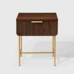 Modern Reeded 1 Drawer Side Table - Saracina Home 17 Modern Reeded 1 Drawer Side Table - Saracina Home -Homcom Store GUEST 0450f360 3922 4f26 be06 6b3174d6d3e0