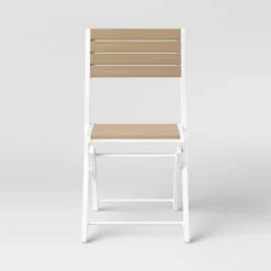 Bryant 4pk Faux Wood Folding Patio Bistro Chairs - White/Light Wood - Threshold™ 9 Bryant 4pk Faux Wood Folding Patio Bistro Chairs - White/Light Wood - Threshold™ -Homcom Store GUEST 048e3749 da5e 4a40 8226 5119b7660d58