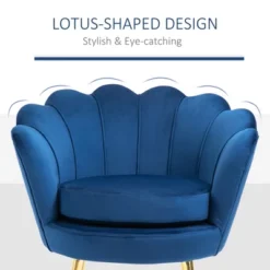 HomCom Elegant Velvet Upholstered Accent Leisure Club Chair With Gold Metal Legs 11 HomCom Elegant Velvet Upholstered Accent Leisure Club Chair With Gold Metal Legs -Homcom Store GUEST 04b7031a aa31 41c6 aa01 69917753c212