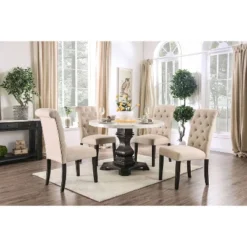 Buckley Round Dining Table White/Black - HOMES: Inside + Out -Homcom Store GUEST 04e03818 39c9 492b 92d0 6cfdd97dac1c