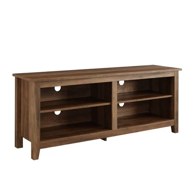 Transitional 4 Cubby Wood Open Storage TV Stand For TVs Up To 65"- Saracina Home 14 Transitional 4 Cubby Wood Open Storage TV Stand For TVs Up To 65"- Saracina Home - Image 14