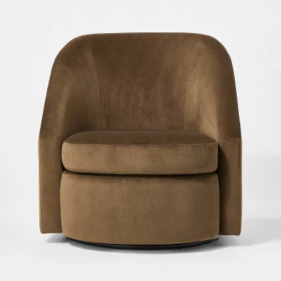 Slope Arm Swivel Chair Velvet - Threshold™ Designed With Studio McGee 2 Slope Arm Swivel Chair Velvet - Threshold™ Designed With Studio McGee - Image 2