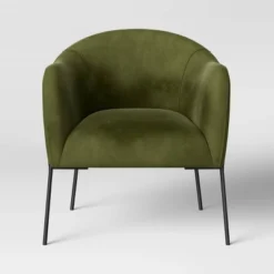 Gladden Rounded Back Anywhere Chair Dark Green - Threshold™ -Homcom Store GUEST 07a090c9 00f4 43e0 bcd3 f3023891236d
