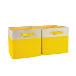 2pc Kids' 10.5" Two-Toned Folding Storage Bin Set - RiverRidge Home -Homcom Store GUEST 09b3658e 575d 42cb af18 bd012e024ff2