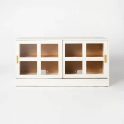 Promontory Sliding Glass TV Stand - Threshold™ Designed With Studio McGee -Homcom Store GUEST 0b293a9a 8992 4adb 8954 d2a24b089670
