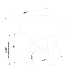42" Linden Round Wood Dining Table - Threshold™ Designed With Studio McGee -Homcom Store GUEST 0c000735 3d37 445d 864f 66166a58d562