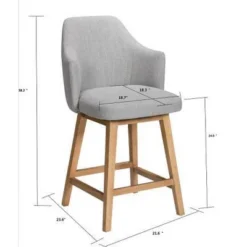 Kinston Swivel Curved Back Upholstered Counter Height Barstool - Threshold™ 16 Kinston Swivel Curved Back Upholstered Counter Height Barstool - Threshold™ -Homcom Store GUEST 0cf41a59 02f8 4482 a305 0046c7165fa6