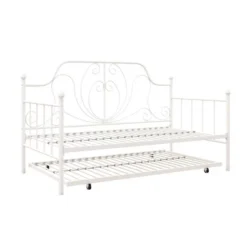 Twin Leila Metal Daybed And Trundle White - Room & Joy -Homcom Store GUEST 0d4d7836 3ef1 422c 95a6 f4022bc92d4a