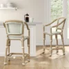 Parksley Rattan And Woven Counter Height Barstool White - Threshold™