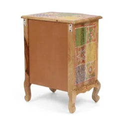 Ailey Handcrafted Boho Mango Wood 3 Drawer Nightstand Natural - Christopher Knight Home -Homcom Store GUEST 110cf7e6 7613 401d 89e3 e97fb2933bed