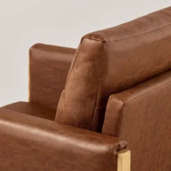 Faux Leather Upholstered Accent Arm Chair - Cognac - Hearth & Hand™ With Magnolia 11 Faux Leather Upholstered Accent Arm Chair - Cognac - Hearth & Hand™ With Magnolia -Homcom Store GUEST 14dda471 3120 41fc 9a6d 67b3fa52c8d6