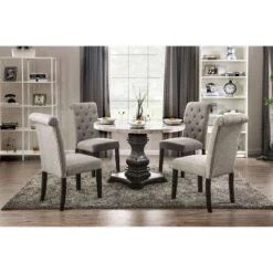 Buckley Round Dining Table White/Black - HOMES: Inside + Out -Homcom Store GUEST 17dd978a 28e1 4833 ade1 00d94cfb1beb
