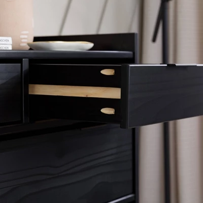 Mid-Century Modern Solid Wood 6 Drawer Vertical Dresser - Saracina Home 13 Mid-Century Modern Solid Wood 6 Drawer Vertical Dresser - Saracina Home - Image 13