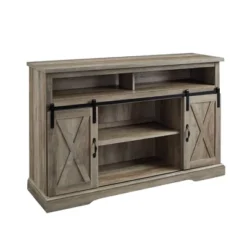 Transitional Sliding Barndoor Highboy TV Stand For TVs Up To 58" - Saracina Home -Homcom Store GUEST 18d26976 2f57 4c04 a287 c8a5544778c9
