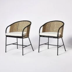 2pc Westcliff Seagrass Dining Chairs - Threshold™ Designed With Studio McGee -Homcom Store GUEST 1a2c5a36 ead8 4159 ba47 2d514011b1c4