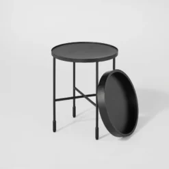Wood & Metal Accent Side Table - Black - Hearth & Hand™ With Magnolia -Homcom Store GUEST 1bdbe248 62cb 43ab a481 cd02826c10da