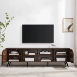 Mid-Century Modern Wide Storage TV Stand For TVs Up To 80" - Saracina Home 14 Mid-Century Modern Wide Storage TV Stand For TVs Up To 80" - Saracina Home -Homcom Store GUEST 1c027cdb eb1c 4b90 af86 77fb50b19b2c