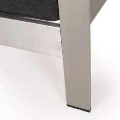 Pismo 5pc Aluminum Chat Set With Fire Pit - Silver/Dark Gray - Christopher Knight Home -Homcom Store GUEST 1d52670a 0267 4eff aea6 da862c60e7a1