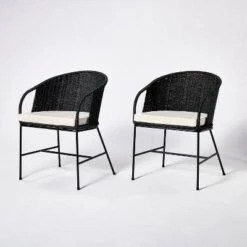 2pc Westcliff Seagrass Dining Chairs - Threshold™ Designed With Studio McGee -Homcom Store GUEST 1ef013bb 4ce3 40b0 b848 cfeb6771829e