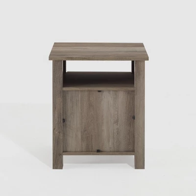 Transitional Classic Windowpane Storage Side Table - Saracina Home 4 Transitional Classic Windowpane Storage Side Table - Saracina Home - Image 4