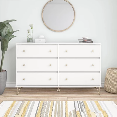 6 Drawer Finley Dresser White - Novogratz 1 6 Drawer Finley Dresser White - Novogratz