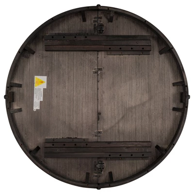 5 PCS Round Wood Extendable Dining Table Set With 4 Upholstered Dining Chairs-ModernLuxe 11 5 PCS Round Wood Extendable Dining Table Set With 4 Upholstered Dining Chairs-ModernLuxe - Image 11