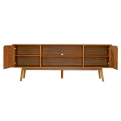 Solid Wood Mid-Century Modern TV Stand For TVs Up To 80" - Saracina Home 32 Solid Wood Mid-Century Modern TV Stand For TVs Up To 80" - Saracina Home -Homcom Store GUEST 21c882f2 4627 4d0e a364 30f5fcdcd258