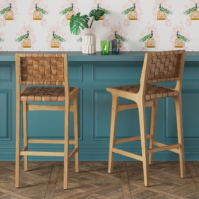 Ceylon Woven And Wood Barstool - Threshold™ 1 Ceylon Woven And Wood Barstool - Threshold™