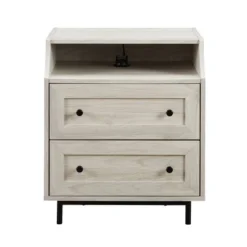 Transitional 2 Drawer Nightstand With USB Port - Saracina Home 8 Transitional 2 Drawer Nightstand With USB Port - Saracina Home -Homcom Store GUEST 25945b3e 4823 49b8 a68b 0b3b259e20b4