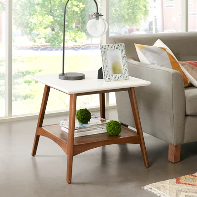 Avenu End Table - Off White/Pecan 1 Avenu End Table - Off White/Pecan
