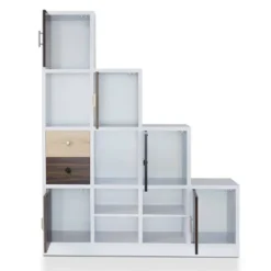61.5" Hirsch Contemporary Bookcase White - HOMES: Inside + Out -Homcom Store GUEST 26e17df7 0b56 4f13 b819 335e0110926e