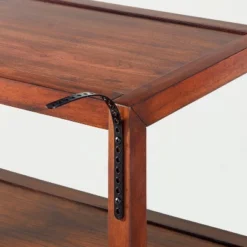 40" 4-Shelf Wood & Cane Transitional Ladder Bookshelf - Brown - Hearth & Hand™ With Magnolia -Homcom Store GUEST 26f759d4 4d8f 4a17 b992 fcd6ff400d2b