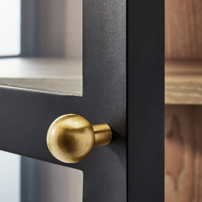 30" Crystal Cove Glass Cabinet Black - Threshold™ Designed With Studio McGee 3 30" Crystal Cove Glass Cabinet Black - Threshold™ Designed With Studio McGee - Image 3