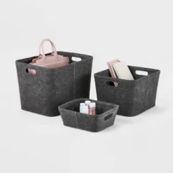 Felt Basket With Stitching - Brightroom™ -Homcom Store GUEST 28a9503f a4a1 4ba4 a7de 0e2505b67450