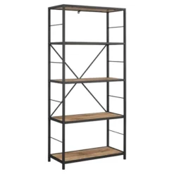 63" 4 Shelf Industrial Transitional Tall Bookshelf - Saracina Home 9 63" 4 Shelf Industrial Transitional Tall Bookshelf - Saracina Home -Homcom Store GUEST 293bbdd1 bd66 4bc9 a60a cd7d2ad5ce55