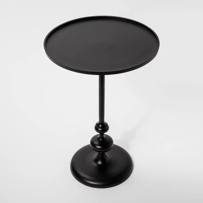 Londonberry Turned Metal Accent Table Black - Threshold 2 Londonberry Turned Metal Accent Table Black - Threshold - Image 2