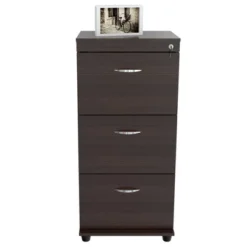 40.16" 3 Drawer Locking File Cabinet Espresso - Inval -Homcom Store GUEST 2d07fac5 1e09 410f bf61 5fc6135af49e