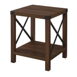 Sophie Rustic Industrial X Frame Side Table - Saracina Home -Homcom Store GUEST 2eab057f bcba 405f a0cf 6f98e2aca435