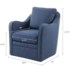 Mitchell Wide Seat Swivel Armchair - Madison Park -Homcom Store GUEST 2eb4a770 fade 443d 8f8c 33be472b7975