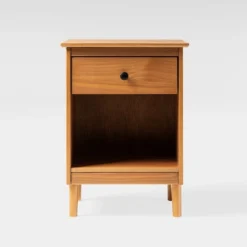 Stiva Classic Mid-Century Modern 1 Drawer Nightstand - Saracina Home -Homcom Store GUEST 2eb57c27 c4b0 437a 8fc7 83c1004a154e