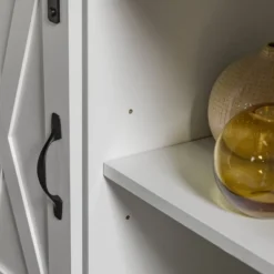 Transitional Sliding Barndoor Highboy TV Stand For TVs Up To 58" - Saracina Home -Homcom Store GUEST 2ec80a84 9305 4427 a645 b2081089efba