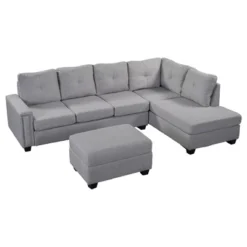 108" Reversible L-Shape Sectional Sofa Couch With Storage Ottoman-ModernLuxe -Homcom Store GUEST 3035f666 1fcd 484c 8f89 77d780d2d56c