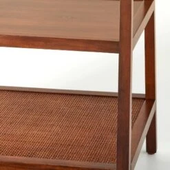 40" 4-Shelf Wood & Cane Transitional Ladder Bookshelf - Brown - Hearth & Hand™ With Magnolia -Homcom Store GUEST 3040d2a5 9efe 452f 8f76 ba8a65aaf668