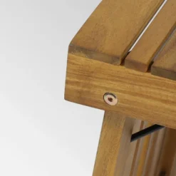 Kyoto Acacia Wood Folding Side Table - Teak - Christopher Knight Home -Homcom Store GUEST 30b84044 3742 44b3 b696 5dec686f589f