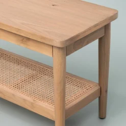 Wood & Cane Bench Natural - Hearth & Hand™ With Magnolia -Homcom Store GUEST 3148ecc4 67d2 4687 b753 97399c771307